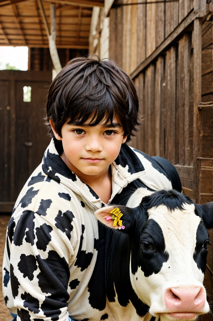 Boy With beautiful Cow