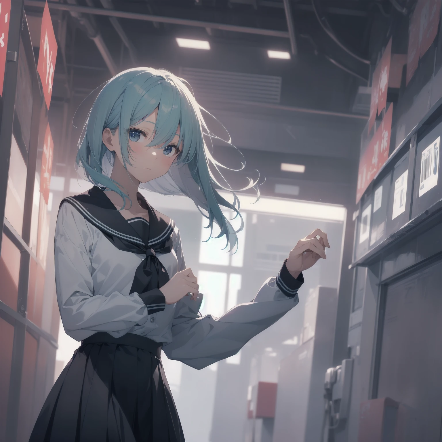 ultra-absurdres-Top quality by artist God, ultra-detailed, high resolution, anime moe artstyle, best anime 8k konachan wallpaper, pixiv contest winner, pool:2810, perfect anatomy,break, 1girl, (Please draw a girl walking sleepily to school alone. )break,(Solo,little female, -yeld:1.Full limbs, complete fingers,a junior hihort hair), short cut, flat chest, , small butt, small black eyes, beautiful detailed eyes, well-proportioned iris and pupils, expressive eyes, highres detailed hair, soft expression, salor school_uniform, sailor collar, serahuku, bow, pleated skirt,(Detailed Lighting), (Detailed background), in the School commute route. break,super detailed skin, Best cinematic lighting powered by famous artist, 8k,beauty illustration,photoshop_(medium),very aesthetic,break,((artist:toosaka_asagi )), artist:clamp ,artist:carnelian ,artist:kantoku ,