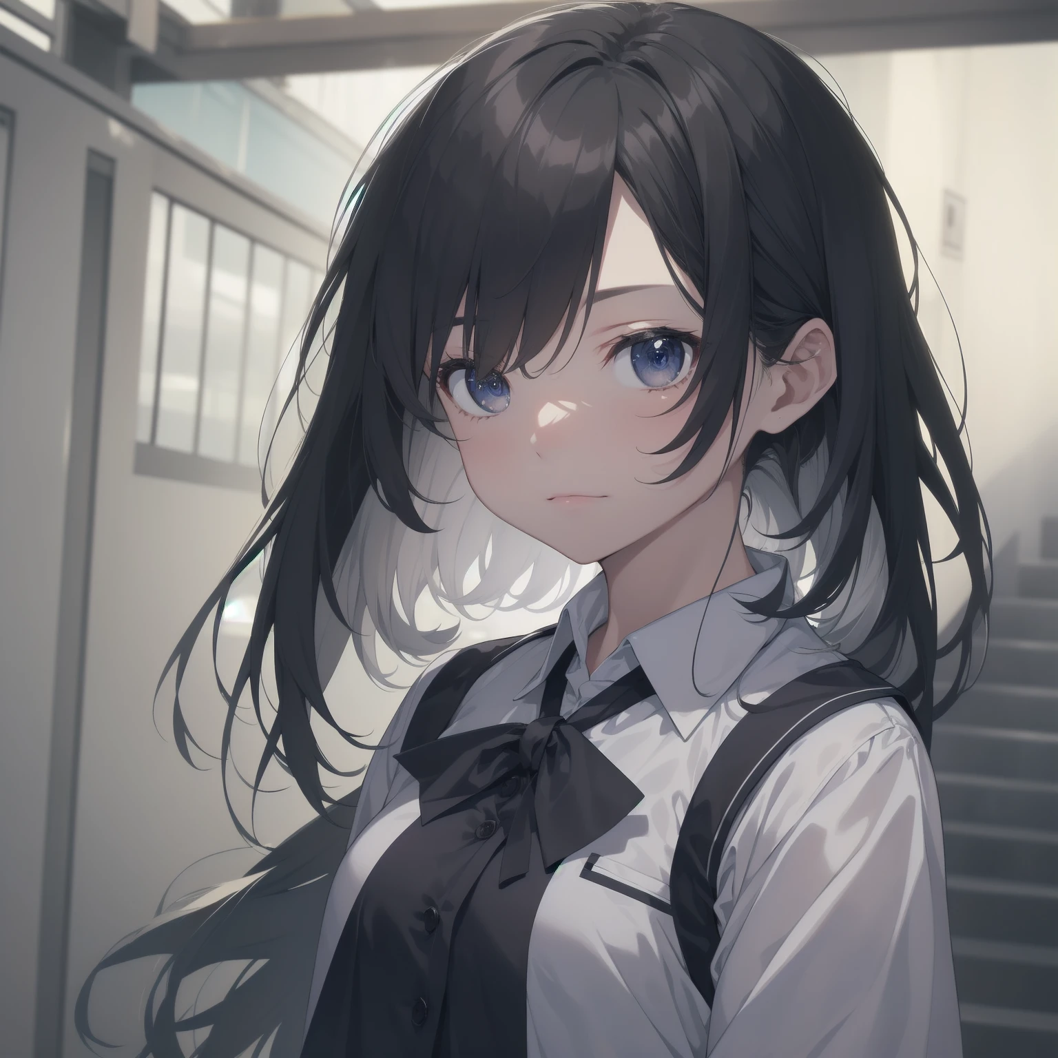 ultra-absurdres-Top quality by artist God, ultra-detailed, high resolution, anime moe artstyle, best anime 8k konachan wallpaper, pixiv contest winner, pool:2810, perfect anatomy,break, 1girl, (Please draw a girl walking sleepily to school alone. )break,(Solo,little female, 13-year-old:1.3),Full limbs, complete fingers,a junior high school student, (very short hair), short cut, flat chest, , small butt, small black eyes, beautiful detailed eyes, well-proportioned iris and pupils, expressive eyes, highres detailed hair, soft expression, salor school_uniform, sailor collar, serahuku, bow, pleated skirt,(Detailed Lighting), (Detailed background), in the School commute route. break,super detailed skin, Best cinematic lighting powered by famous artist, 8k,beauty illustration,photoshop_(medium),very aesthetic,break,((artist:toosaka_asagi )), artist:clamp ,artist:carnelian ,artist:kantoku ,