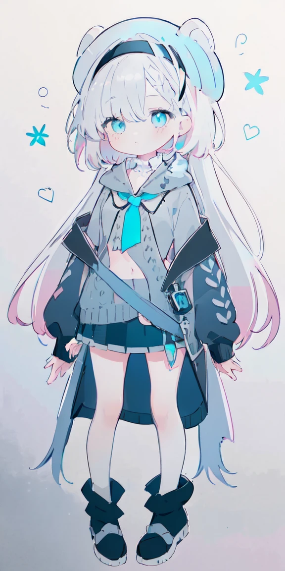 (One girl),Full Body Lesbian,
Pink Hair,Bright Blue Eyes,Aqua gradient eyes,
Straight long hair,French Braid,Black Hair Band, (White Beret),
Dark blue jellyfish,Dark blue skirt,Black coat,(Hand drawn line art)
Off the shoulder、((Grey sweater))、valley、