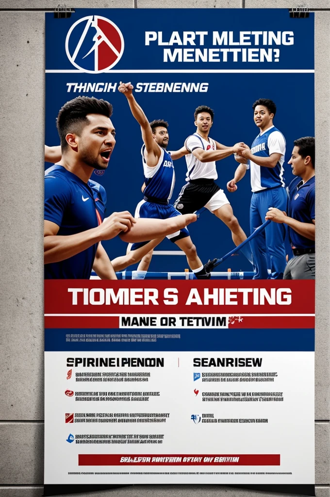 Flayer of a sports meeting between two teams
