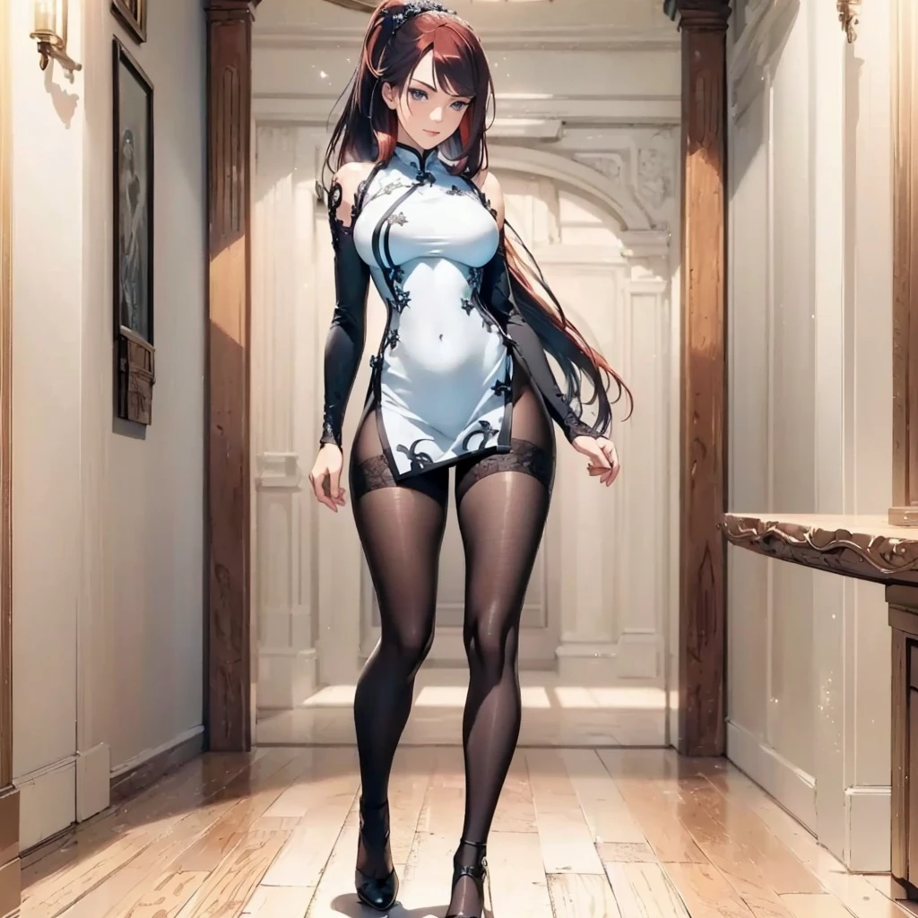 ((1girl, solo)), beautiful body, (perfect ???????, perfect body, perfect hands, perfect legs), natural proportions, sexy body, large breasts, ((full body, full body front)) BREAK

((extremely detailed face)), (beautiful detailed eyes:1.6), (realistic pupils, realistic iris:1), expressive eyes, looking at viewer, (clear eyes:1.3), (hyperrealistic:1.2), (detailed skin texture:1.2), smooth skin, (red hair:1.5), longhair, straight hair, straight cut, sidelocks, bangs, parted bangs, mole, mole under eye, hair ornament, ((hair clip)), left bang hair clipped, ((mature female)), (little smile), (detailed lips:1.2), (attractive lips:1.1), (glossy lips:1), perfect face, perfect eyes BREAK

(masterpiece:1.5), anime-style, top quality, best quality, (beautiful and aesthetic:1.2), (ultra detail:1.5), Ultra-detailed depiction, Ultra-precise depiction, extremely detailed 8k illustration, high resolution, (highly detailed shading:1.2), (realistic lighting:1.4), perfect lighting, vibrant colors, dynamic tones, striking hues, 8k, absurd resolution, perfect shadows, hdr, UHD, ambient lighting, realistic, ultra-realistic, photo realistic, highly detailed, rich detail, luminous colors, fine texture, intricate design, professional illustration, (soft light:1.2), (illustration:0.7)