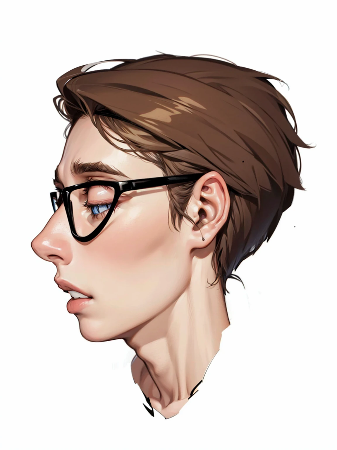 skinny 19 year old nerdy guy with a distressed face.affliction,expressão de affliction