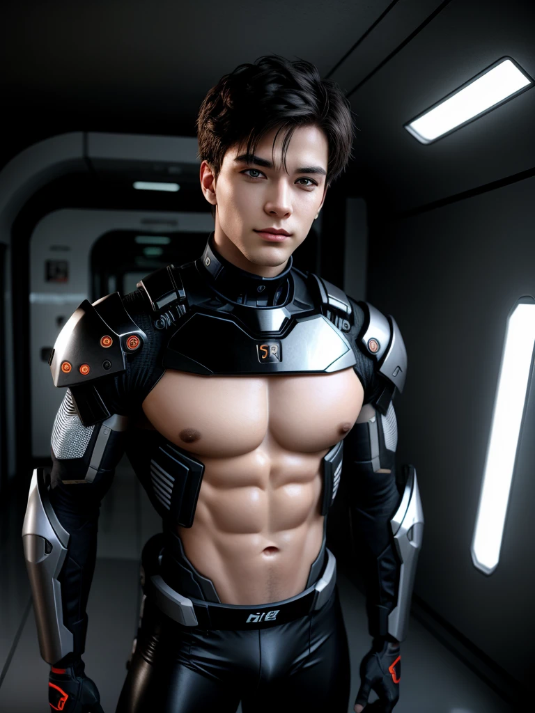 Male cyborg kitten