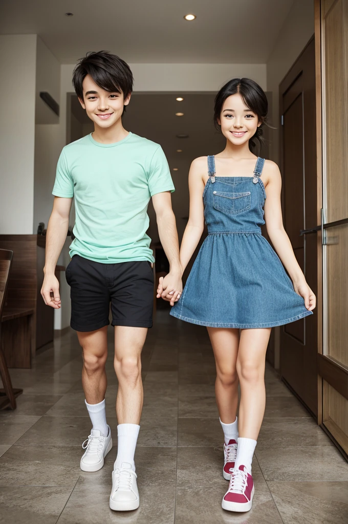 Cute small cartoon couple