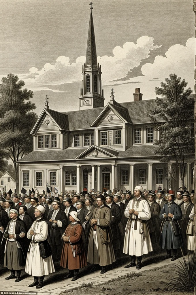 Most of the new residents of the British North American colonies sought freedom of religion and the establishment of a new society，Independent and faith-filled
