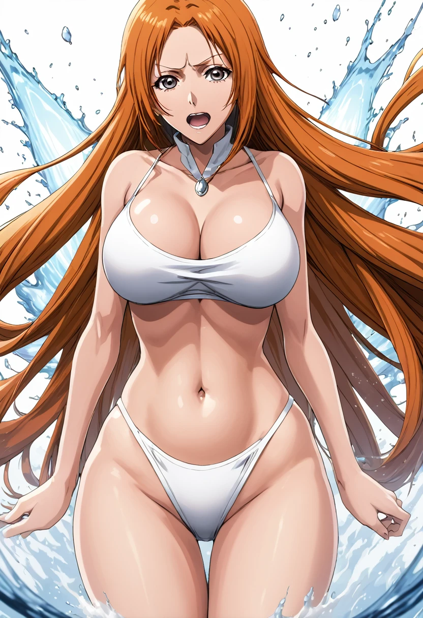 ((((MASTERPIECE)))), HIGH QUALITY, VERY HIGH RESOLUTION, LARGE FILESIZE, FULL BODY SHOT,BLEACH,Orihime Inoue,orgasm face,sweat,Huge BREASTS,nipples,(nsfw:1.3),rape