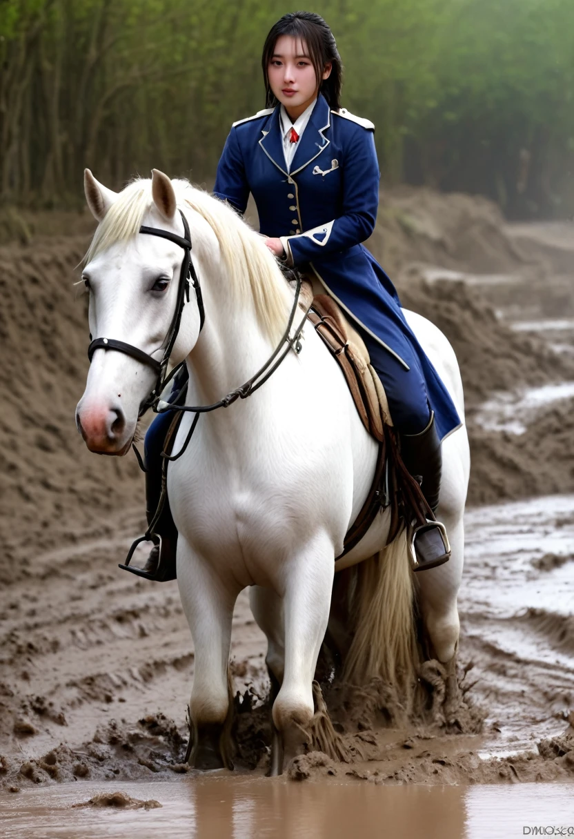 (((masterpiece))),(((Highest quality))),((Tabletop:1.4, Highest quality)), (Realな写真:1.4), 
((1 cute girl knight)),rodeo,
(超High resolution:1.2),, wonderful, Very detailed CG Unity 8k wallpaper, Very detailed, High resolution,draft horse ridden by japanese cute girl,tight,muddy place,Beauty,The horse neighs,Female knight in armor,Sink,In the mud,
Cold Light, Beautiful detailed girl, Droopy eyes,Very detailedな目と顔, Beautiful and exquisite nose, Beautiful and exquisite, draft horse ridden by a girl can't move because horse and girl soak in the sticky muddy deep pitfall:10.0 , horse falls down ,looks pained ,Surprised face:2.0,Real,Anatomically correct