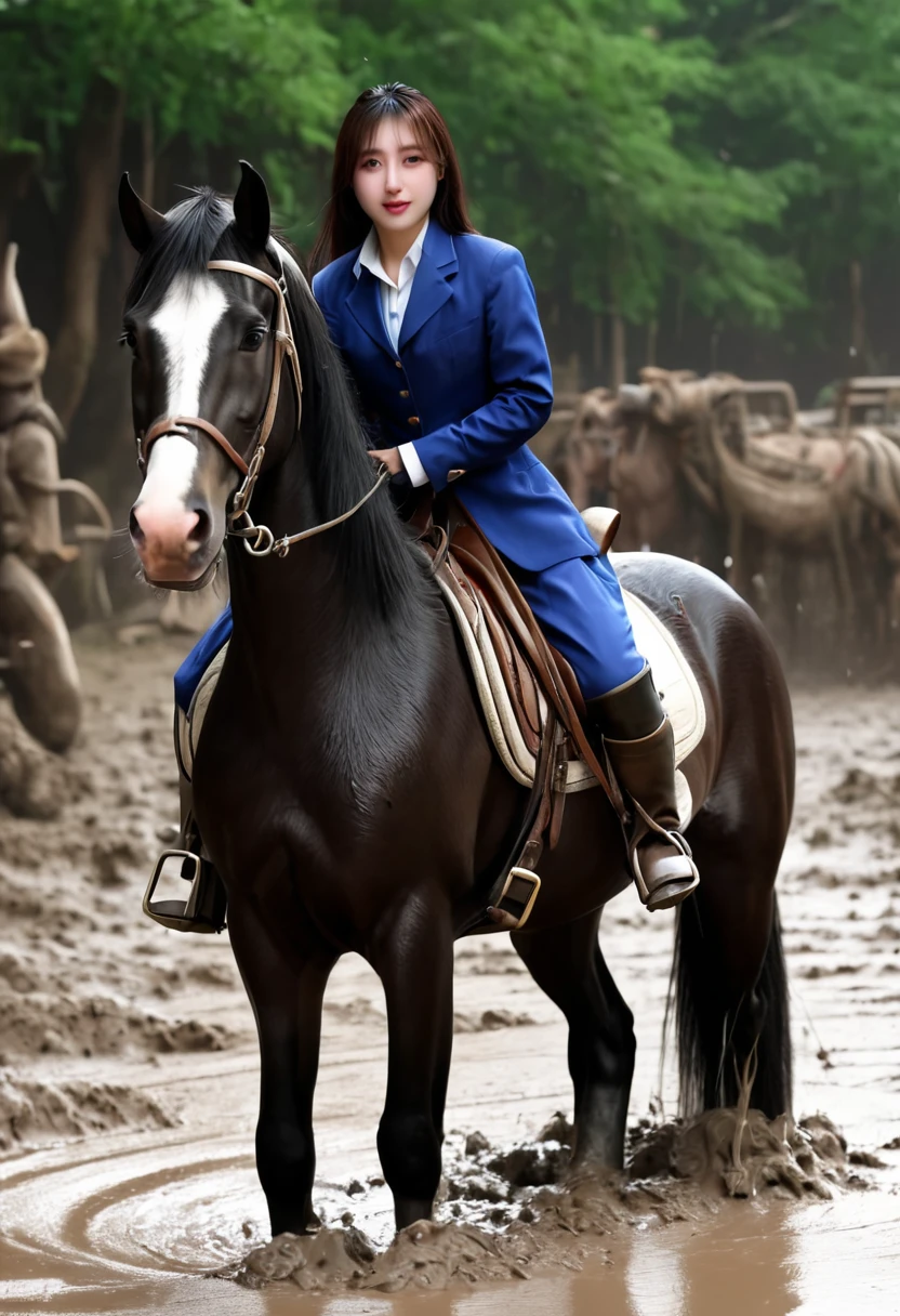 (((masterpiece))),(((Highest quality))),((Tabletop:1.4, Highest quality)), (Realな写真:1.4), 
((1 cute girl knight)),rodeo,
(超High resolution:1.2),, wonderful, Very detailed CG Unity 8k wallpaper, Very detailed, High resolution,draft horse ridden by japanese cute girl,tight,muddy place,Beauty,The horse neighs,Female knight in armor,Sink,In the mud,
Cold Light, Beautiful detailed girl, Droopy eyes,Very detailedな目と顔, Beautiful and exquisite nose, Beautiful and exquisite, draft horse ridden by a girl can't move because horse and girl soak in the sticky muddy deep pitfall:10.0 , horse falls down ,looks pained ,Surprised face:2.0,Real,Anatomically correct