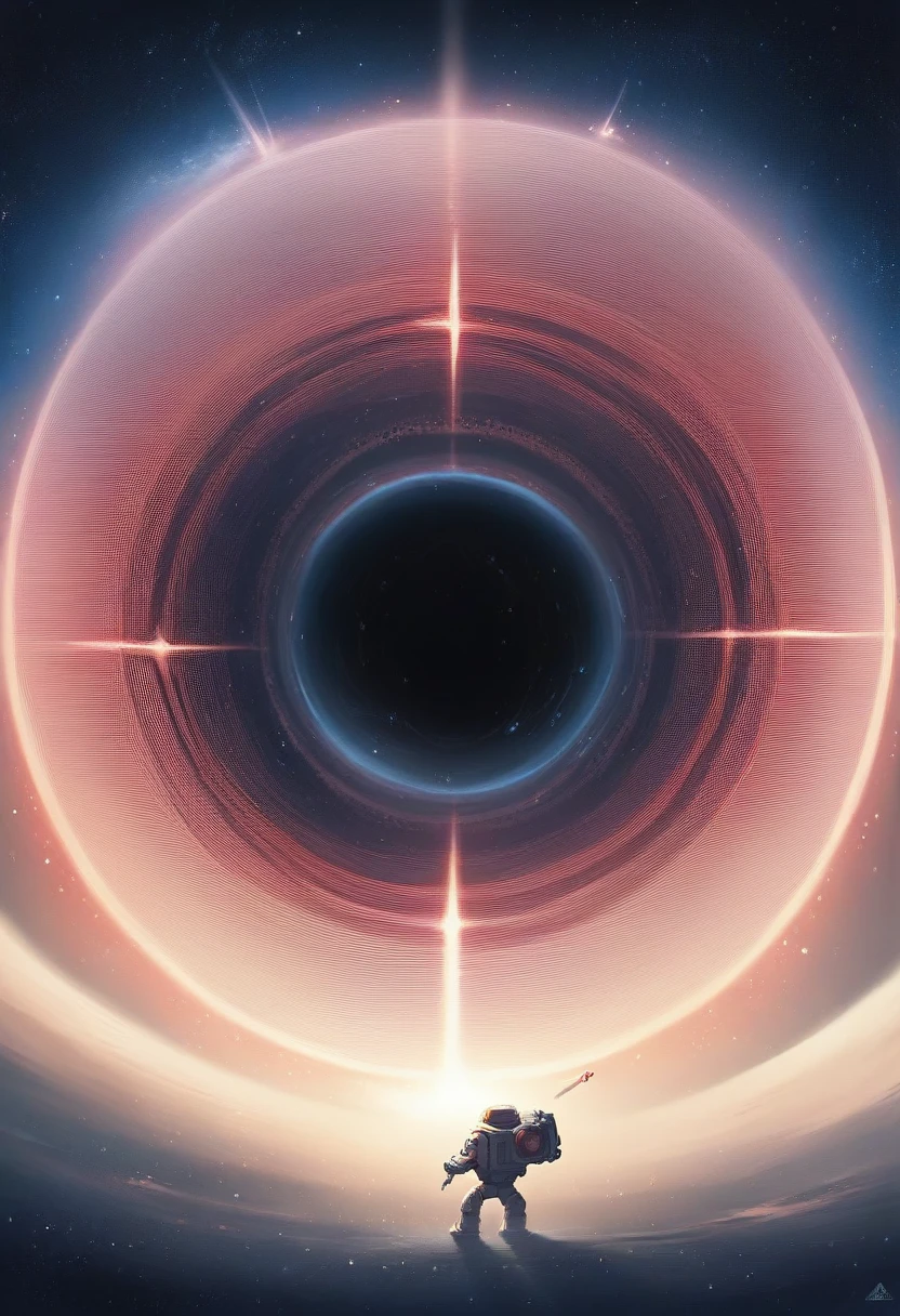 Black hole , space, super nova explosion, forming a black hole, some red particles in the black hole, (masterpiece, top quality, best quality, official art , glowing beautiful, 4k ultra hd)