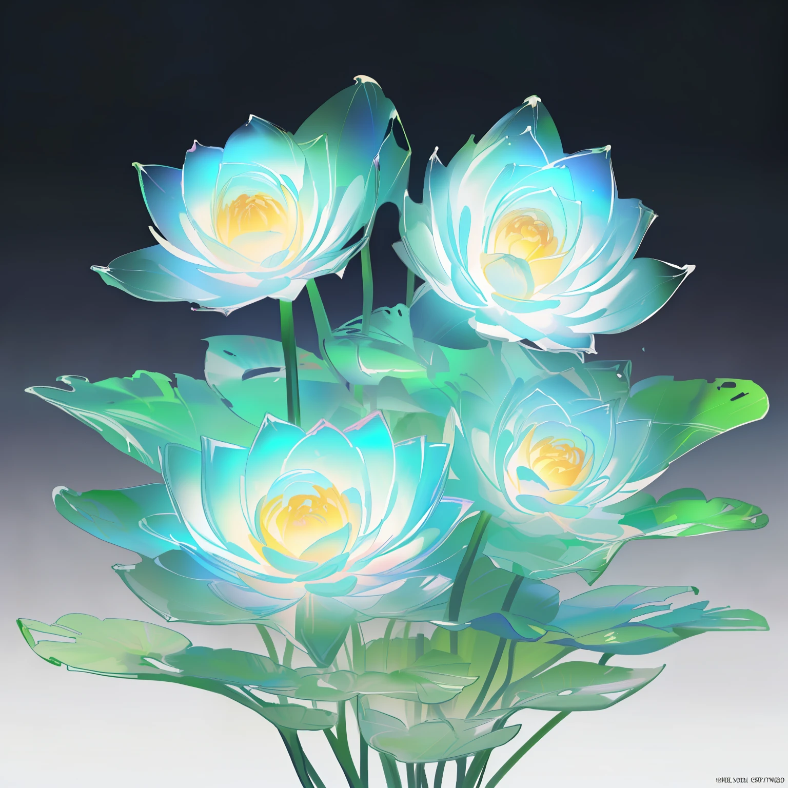 The Arthur effect, Transparent body, Gradient translucent glass melt, Caustics, Clear glass, Irridescent color, Designed by Dietrams, Simple, Glows in high detail, lotus pond background, industrial design, studio lit, C4D, OC renderer, Clean shadows, 4K