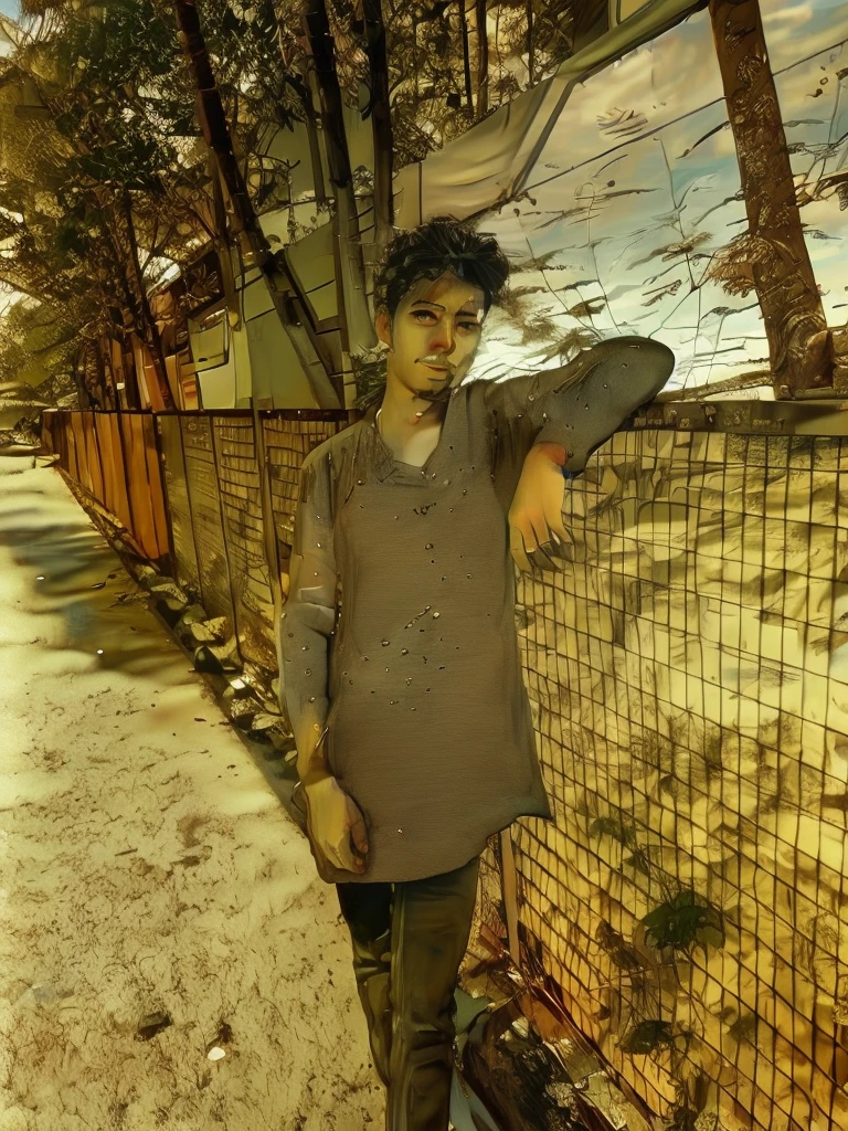 RAW photo, a portrait photo of 21 y.o man in casual clothes, night, city street, (high detailed skin:1.2), 8k uhd, dslr, soft lighting, high quality, film grain, Fujifilm XT3