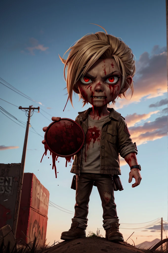 Create a logo for a zombie server called: West Z, the Z can have blood and red