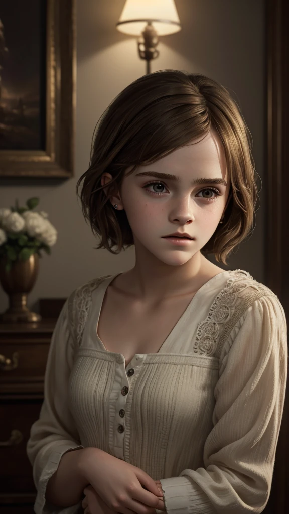 beautiful oil painting of young emma watson, 4k ultra detailed, unreal engine, ultra realism, hyper realistic