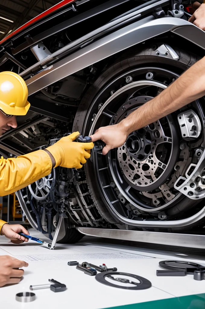 Create a logo that represents the automotive mechanical engineering career