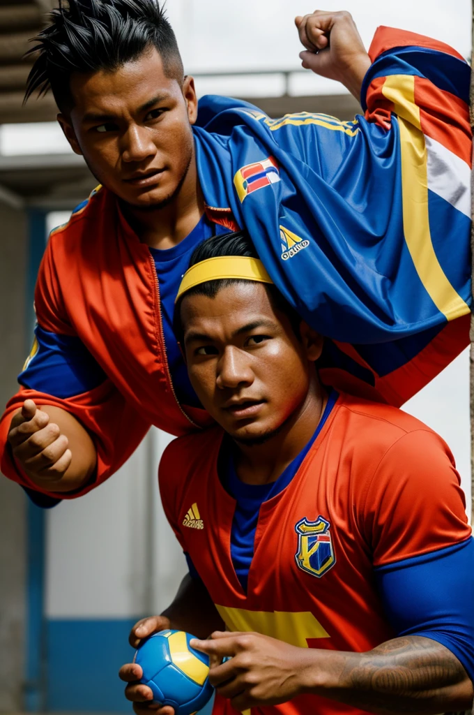 Moisés Caicedo player from Ecuador asking for energy with Goku's jenkidama