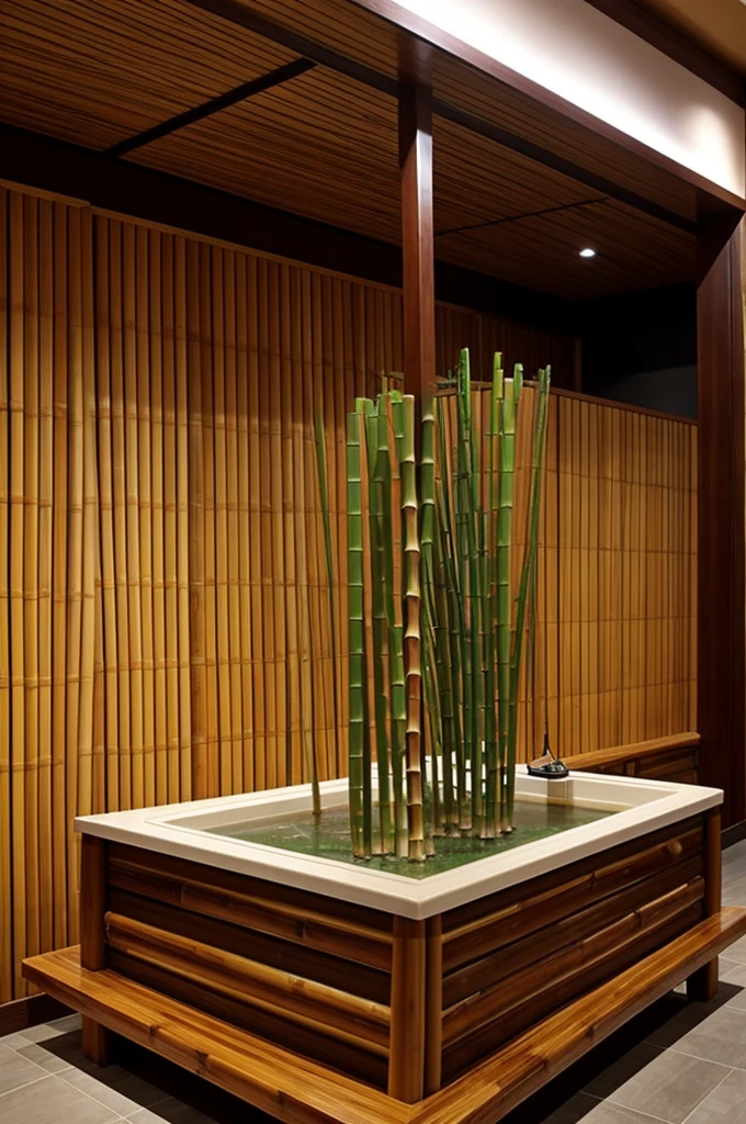 Mala Shabu Hot Pot Restaurant There are a lot of people waiting in line. There is bamboo as a wall.