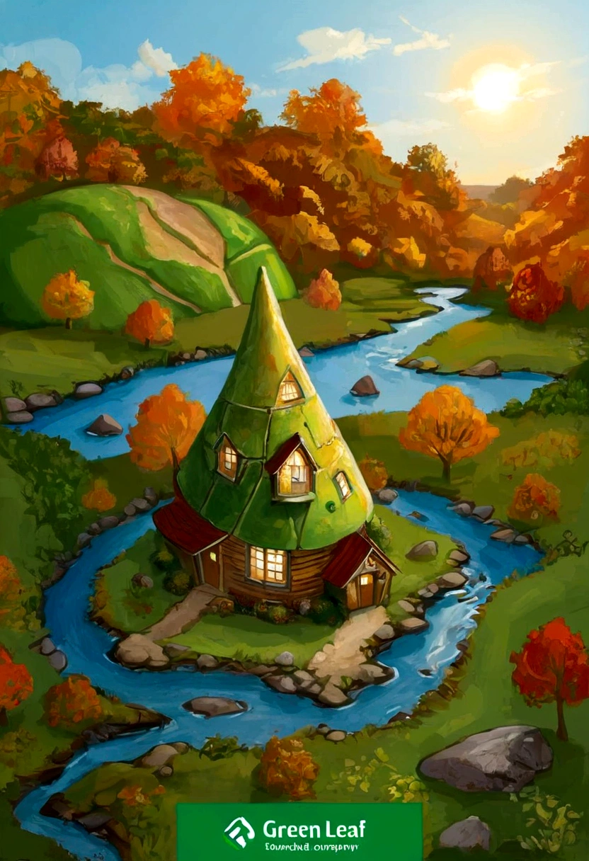 Draw a picture of the leaf house developed by Green Leaf Company in The Three-Body Problem