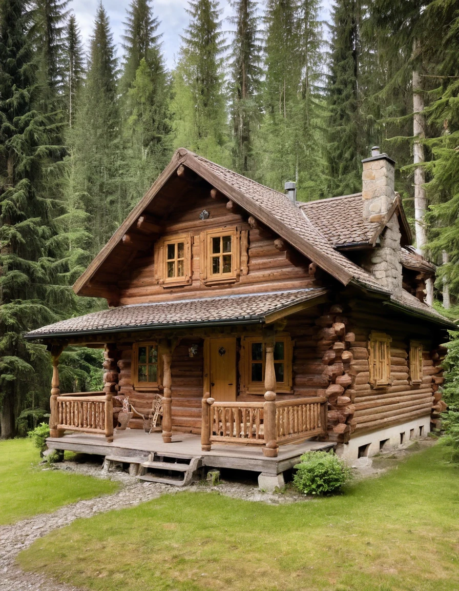 a close up of a small cabin with a porch and a porch, log cabin, wooden cottage, cottagecore, cabin in the woods, log homes, cottagecore!!, peaceful wooden mansion, wooden house, cottage in the woods, old cabin, log cabin beneath the alps, luxurious wooden cottage, cabin, cottage in the forest