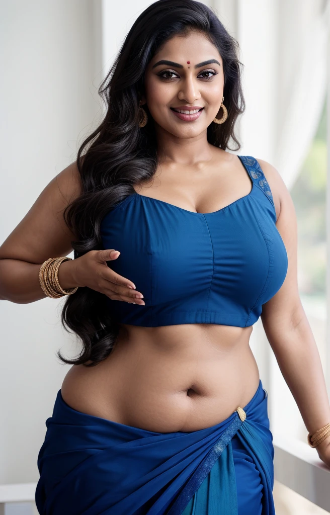 Photographic recreation shoot Inspired from art by mohanan manimala, best quality, modelshoot, profile photoshoot, mastershot, model photography, retouched, movie stills shoot, modelshoot Inspired by art of mohanan manimala, revealing clothes, her exposed charming figure, appealing physique, pale skin, Beautiful lady, extremely gorgeous woman, mallu traditional wear, party wear, summer party wear, designer saree, sexy woman, wedding wear, hot sleeveless blouse, sexy designer dress, designer blouse, braless, hot wear, spotless skin, designer sari, sexy fashion saree, Deep navel, jiggly belly, 50 years old, sexy navel folds, gigantic figure, wide body, Full figured woman, full figured body, Plus size Indian beauty, Mrs India plus size, momma, mommy figure, desi aunty bold saree look, big mommy milkers, heavy physique, curvy, sexy sleeveless blouse, armpits exposing, modern Indian aunties, sexy Indian housewife, desi bhabhi hot, sexy giant woman like figure, seductive body, wearing palla, Indian traditional cotton bandeau crop top bra, huge breast, milk tank, mallu woman, mallu actress, mallu aunty, mallu sari model, mallu actress, lusty, perfect thick body, fleshy figure, highly detailed, intricate, flawless, pheromones dropping figure, seductive expression, beautiful face, juicy figure, perfect face, perfect eyes, perfect fingers, round shaped face, curvy, skin texture, hot, small hairs on armpits visible, unshaved underarm, armpit crease, captivating, lusty, charming, attractive figure, mature woman, Kerala model, Kerala actress, nails can be hidden, queen of Lust, High clarity eyes, gigantic figure , extremely seductive, extremely seductive dress, skin pores, skin texture, insane details,