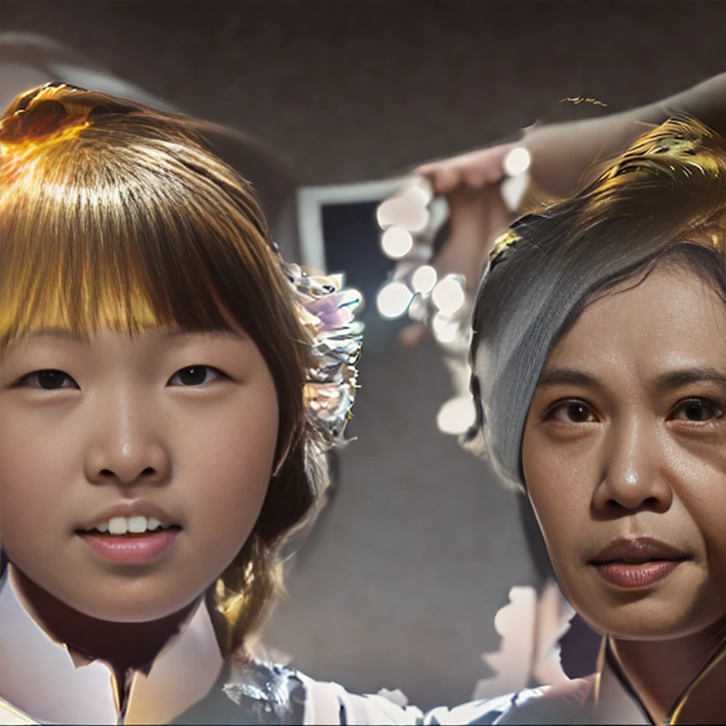 there are two young girls standing next to each other on a porch, hong kong 1 9 5 4, unknown location,
Amphitrite, grandaunt, abbess, pax and goddess. Violin passage in forte. White clouds loom over Planet Crafter. Volumetric lighting, digital art.