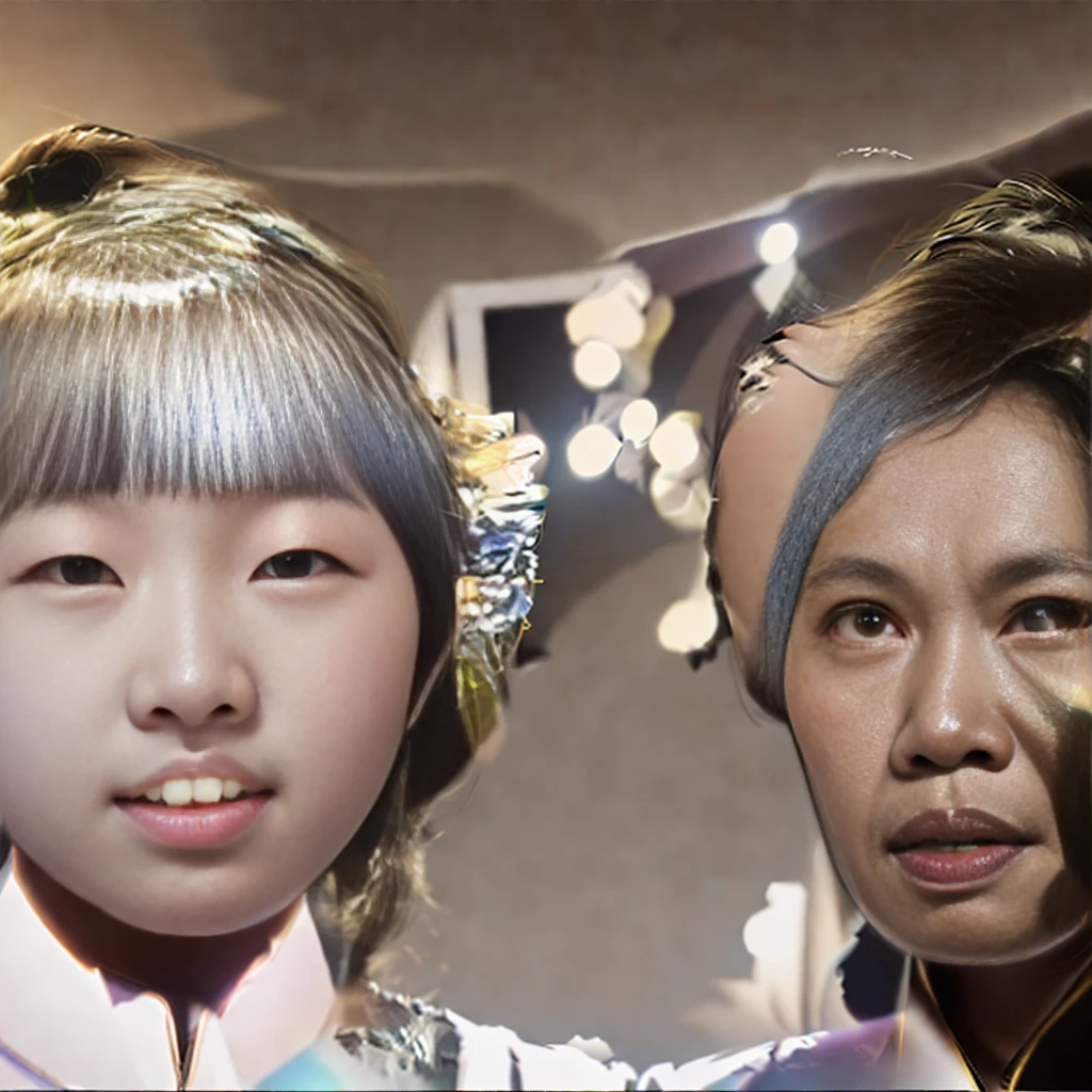 there are two young girls standing next to each other on a porch, hong kong 1 9 5 4, unknown location,
Amphitrite, grandaunt, abbess, pax and goddess. Violin passage in forte. White clouds loom over Planet Crafter. Volumetric lighting, digital art.