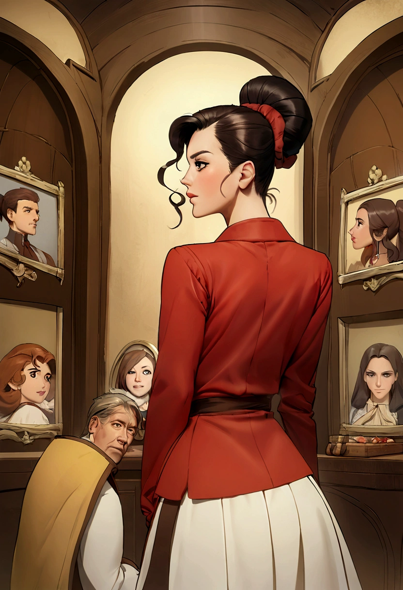 a close-up of a woman in a red shirt standing in a room, Magda Torres Gurza, lorena avarez, fernanda suarez, alanis guillen, carla ortiz, profile image, by Nándor Katona, by Hugo Sánchez Bonilla, by Gina Pellón, image by profile, by Glória Muñoz