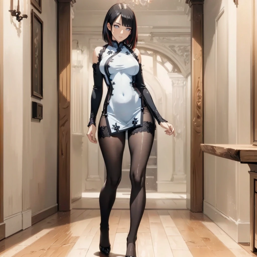 ((1girl, solo)), beautiful body, (perfect anatomy, perfect body, perfect hands, perfect legs), natural proportions, sexy body, large breasts, ((full body, full body front)) BREAK
((extremely detailed face)), (beautiful detailed eyes:1.6), (realistic pupils, realistic iris:1), expressive eyes, looking at viewer, (clear eyes:1.3), (hyperrealistic:1.2), (detailed skin texture:1.2), smooth skin, (black hair:1.5), (short hair:1.3), white eyes, ((mature female)), ((little smile)), (detailed lips:1.2), (attractive lips:1.1), (glossy lips:1), perfect face, perfect eyes BREAK
(masterpiece:1.5), anime-style, top quality, best quality, (beautiful and aesthetic:1.2), (ultra detail:1.5), Ultra-detailed depiction, Ultra-precise depiction, extremely detailed 8k illustration, high resolution, (highly detailed shading:1.2), (realistic lighting:1.4), perfect lighting, vibrant colors, dynamic tones, striking hues, 8k, absurd resolution, perfect shadows, hdr, UHD, ambient lighting, realistic, ultra-realistic, photo realistic, highly detailed, rich detail, luminous colors, fine texture, intricate design, professional illustration, (soft light:1.2), (illustration:0.7)