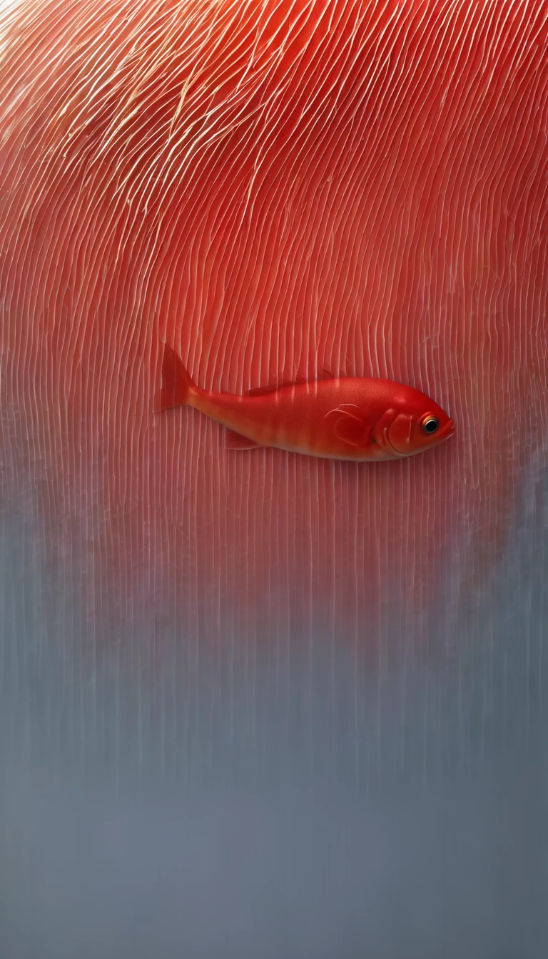 Panorama，河里有一种Mysterious Creatures：Red fish body，Fish head looks like a human face，Mysterious Creatures, shrike, (best quality，4K，8K，High level，masterpiece：1.2），Ultra Detailed，（lifelike，Photo real，Photo real：1.37），Highly detailed animals，Complex patterns，Realistic lighting，Fantasy Creatures