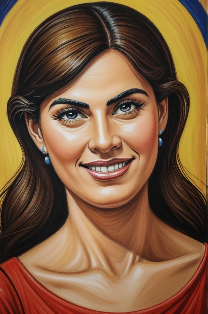 ((best quality)), ((masterpiece)), (detailed),caricatura saludanola con la mejor energia