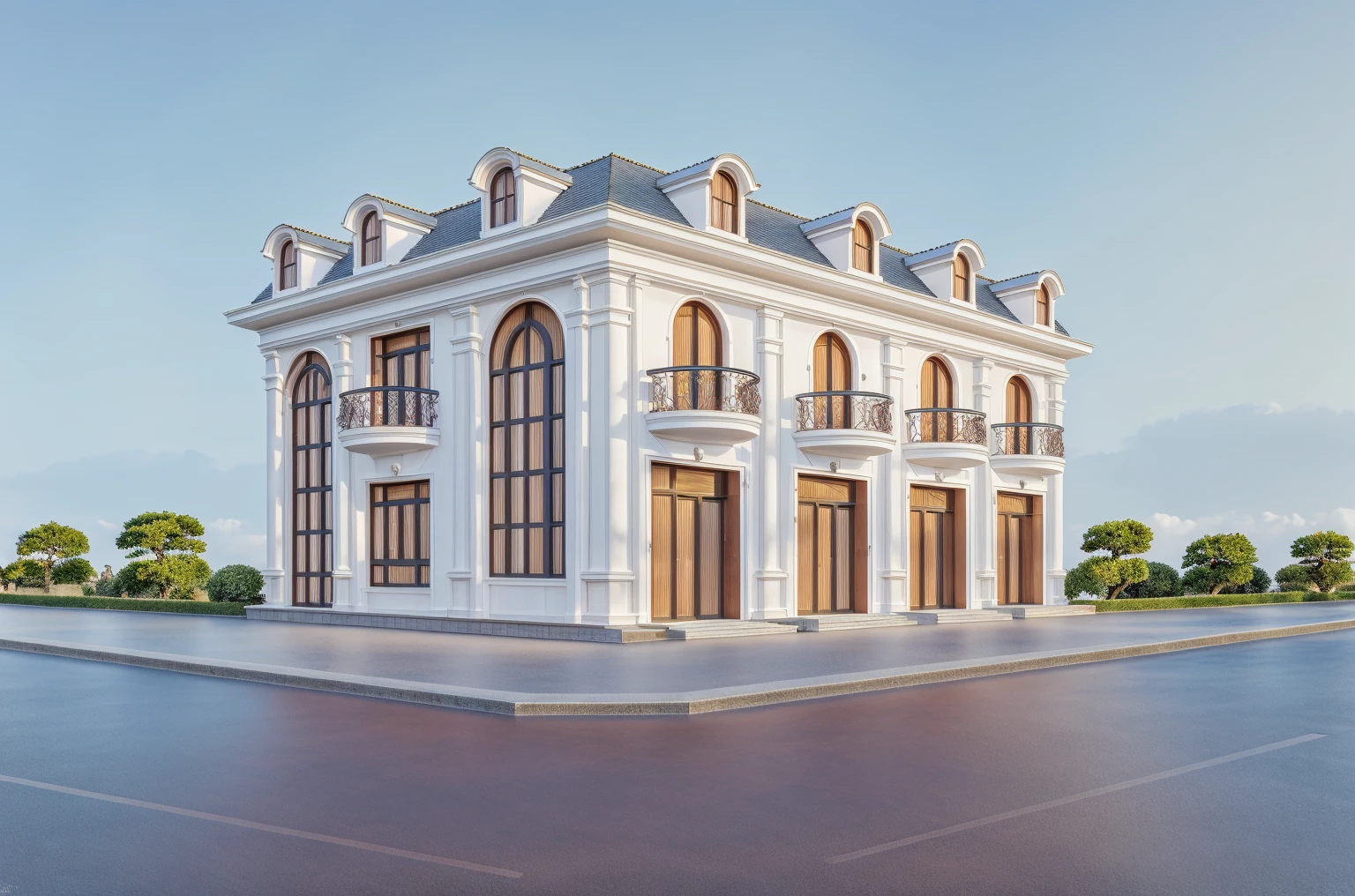 PLATEFORME KTHOUSE, Beaucoup de belles fleurs rouges le long de la route:1.3, Romantique, 1 maison de style néoclassique, La maison de ville est faite de murs blancs, Belle lumière, journée de beauté, ensoleillé, Beaucoup de bougainvilliers rouges le long de la route:1.3, belle sensation de jeunesse :1.2, soleil à midi, Très belles ombres,