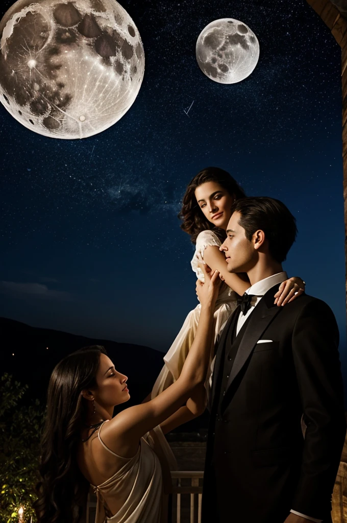 A man and a woman United under the light of the moon and the stars, that they are aristocrats