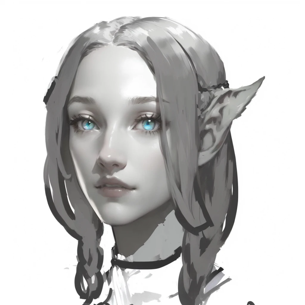 elf girl,, marcel, character, hair, pigtails, long hair, beautiful elf, high quality, digital art, Dungeon Meshi