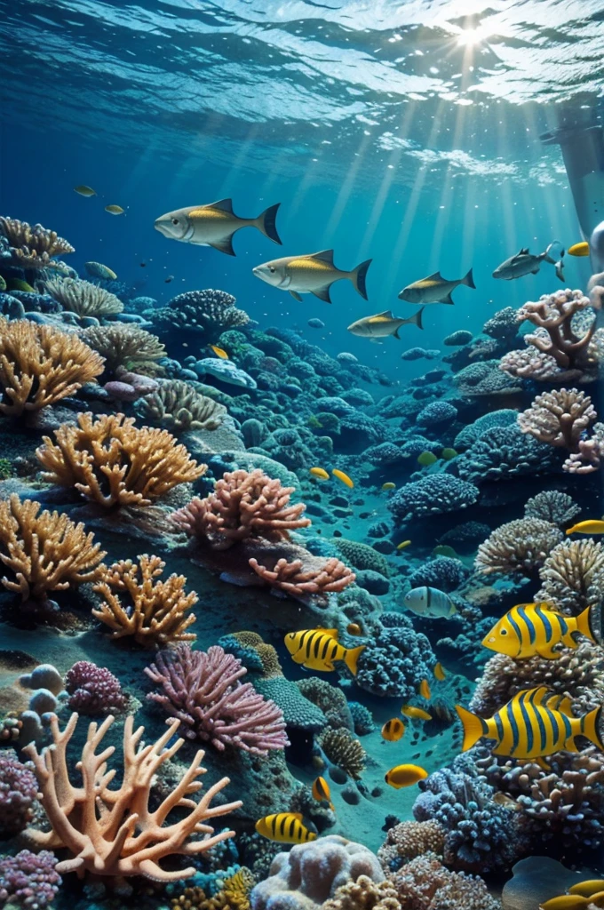 A lots of fish under the sea