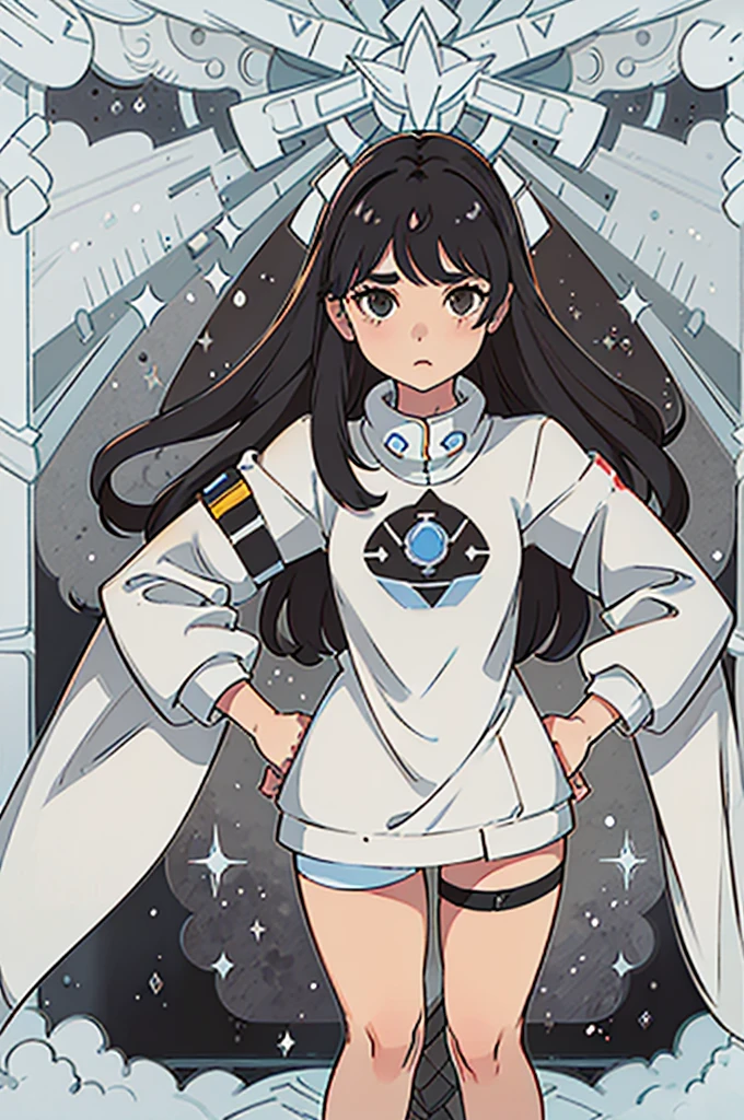 Sophia (Holds position on the Home Planet. Shares important information and plans to the team via advanced radio technology. Dislikes Nathaly.) -
Physic: Hot 😏, Black long hair, white skin, lab coat, she is 18 years old.
Personality: Serious, Ambitious, Organized, friendly.