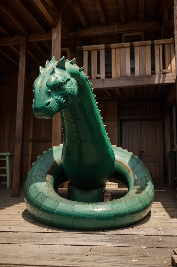 Great Chinese wooden sea serpent, green color
