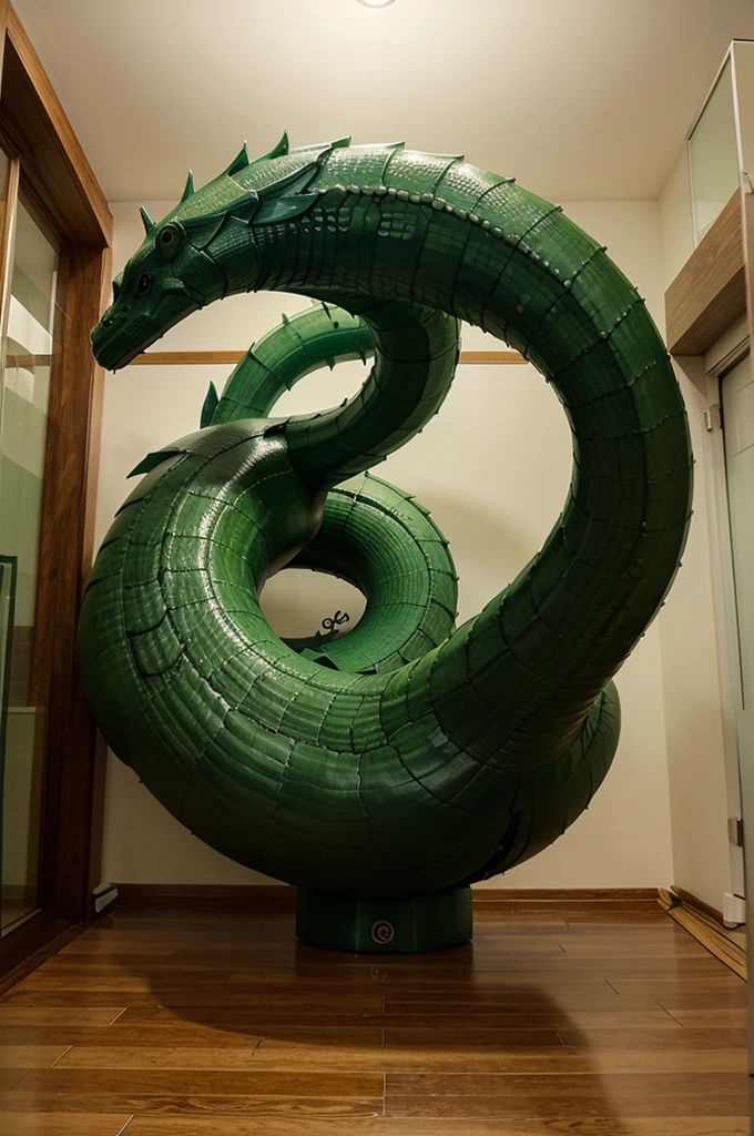 Great Chinese wooden sea serpent, green color