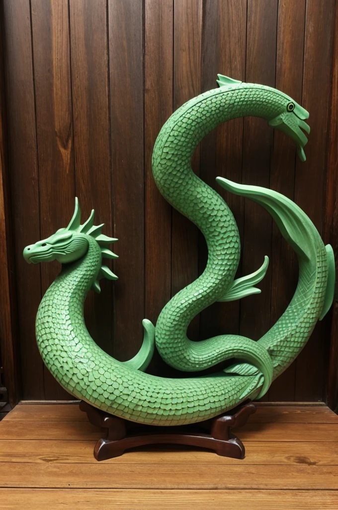 Great Chinese wooden sea serpent, green color