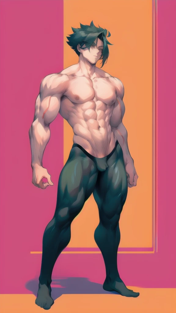 full body in image, masculine pose, unique hair, full naked man, naked body, male body, slender body, short hair, full body, hot body, sexy male body, dinamic pose, six patch. detalied pose, body, simple background, expressive face, focus on face, line art, sketch