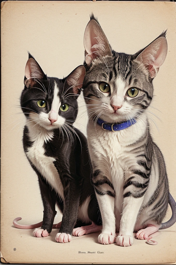 Mouse and cat sketch