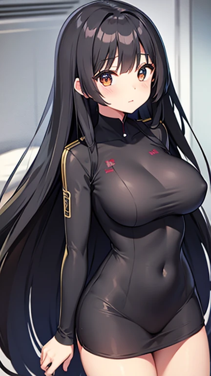 Long black hair sister、Big Breasts、suit