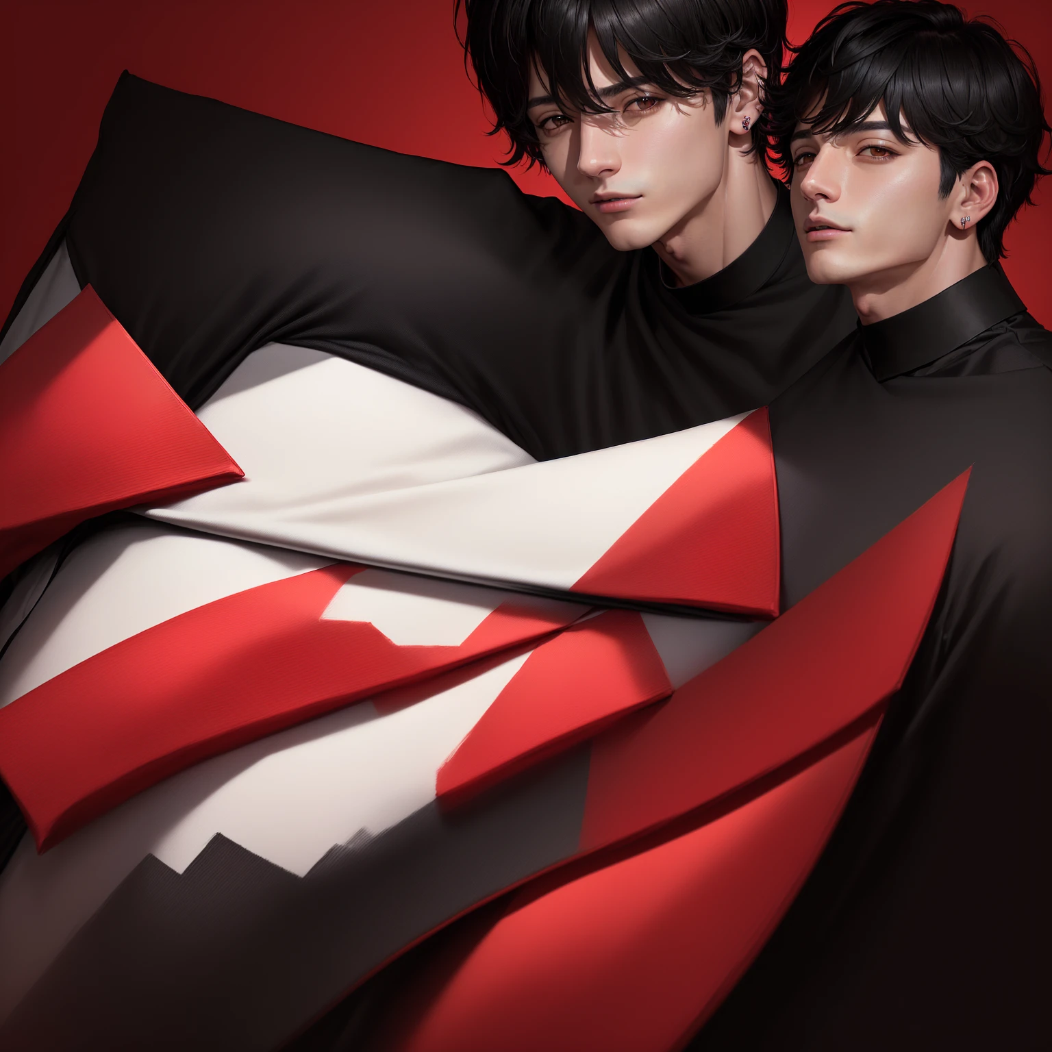 a man in a black shirt and a black shirt and a red background, jungkook, retrato de la canción jungkook, kpop idol portrait, jungkook comiendo papas fritas gucci, jungkook, Jeon jungkook, inspired by Jeon jungkook, profile headshot, Korean artist, jungkook \, Jeon jungkook, inspirado en Jeon jungkook de BTS