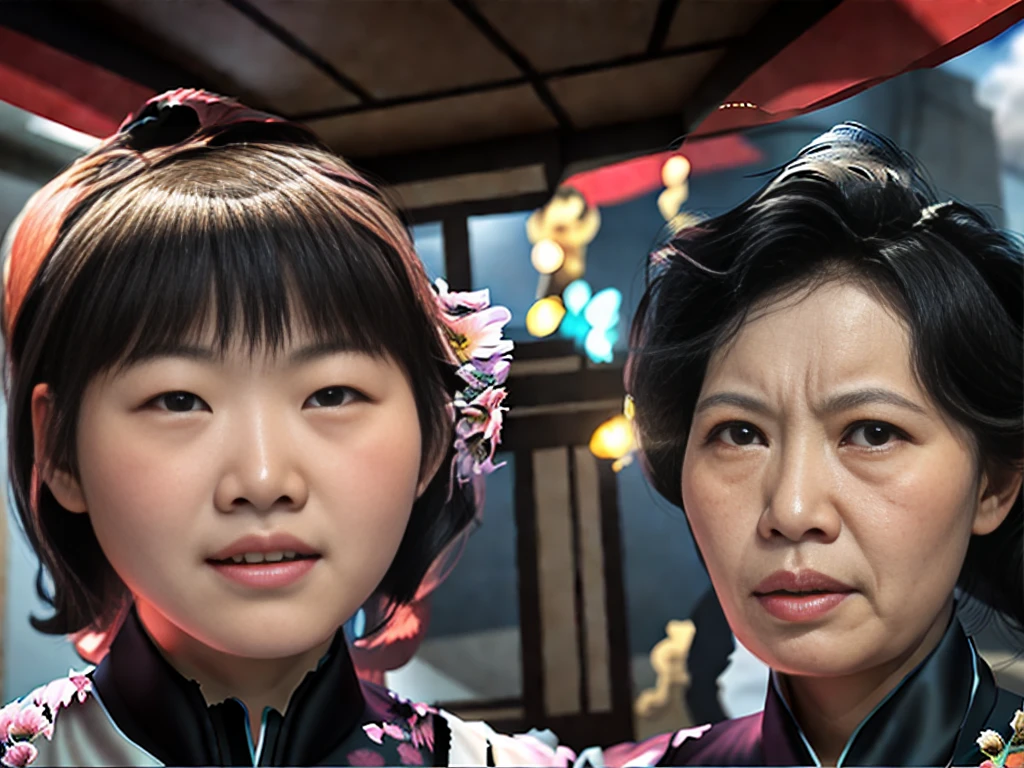 there are two young girls standing next to each other on a porch, hong kong 1 9 5 4, unknown location,
Amphitrite, grandaunt, abbess, pax and goddess. Violin passage in forte. White clouds loom over Planet Crafter. Volumetric lighting, digital art.