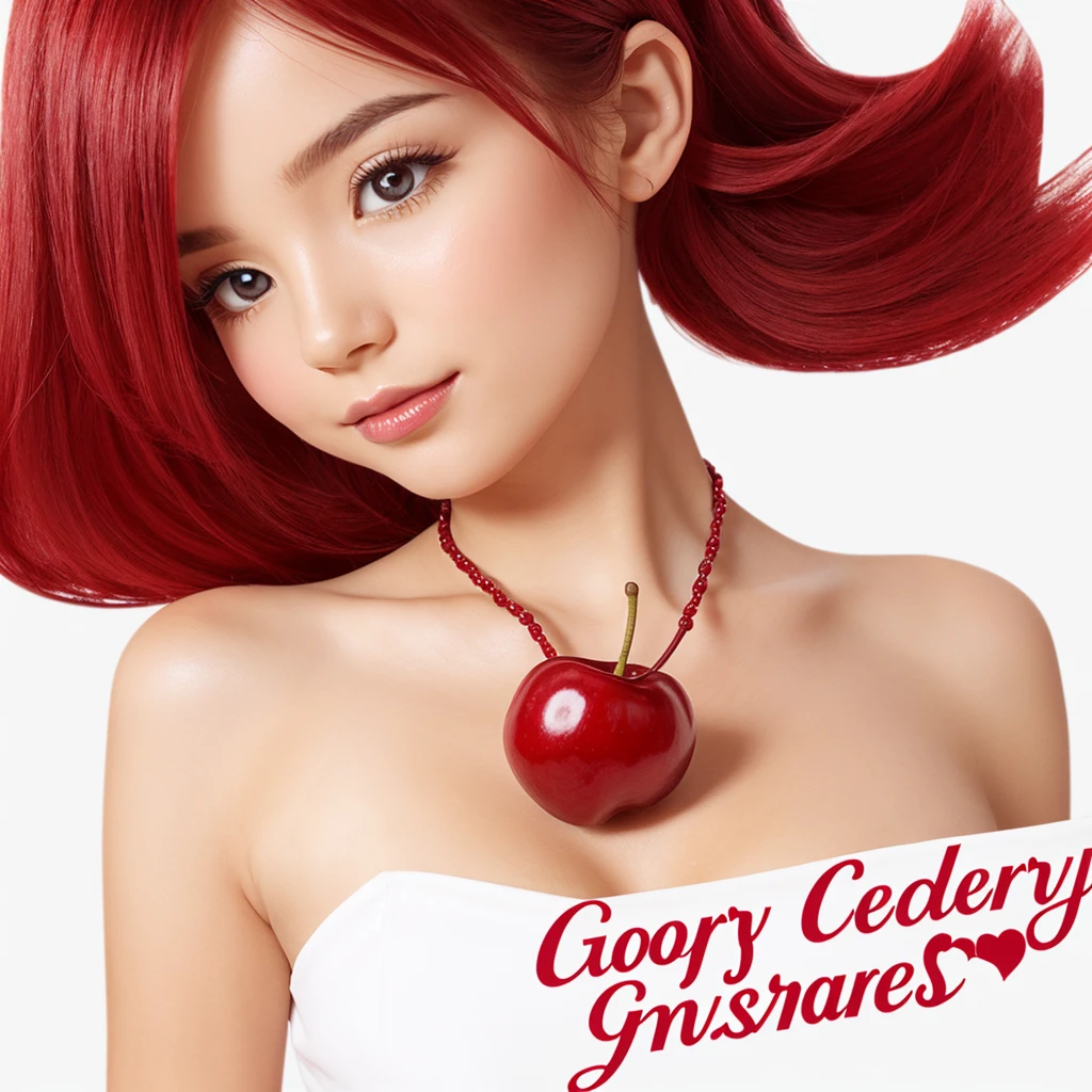 ((minimalist)) ((Good quality)) ((png)) make a logo for a Survival program called : "cherry whisper", that the logo has an elegant and red concept, a mature and cute aura.