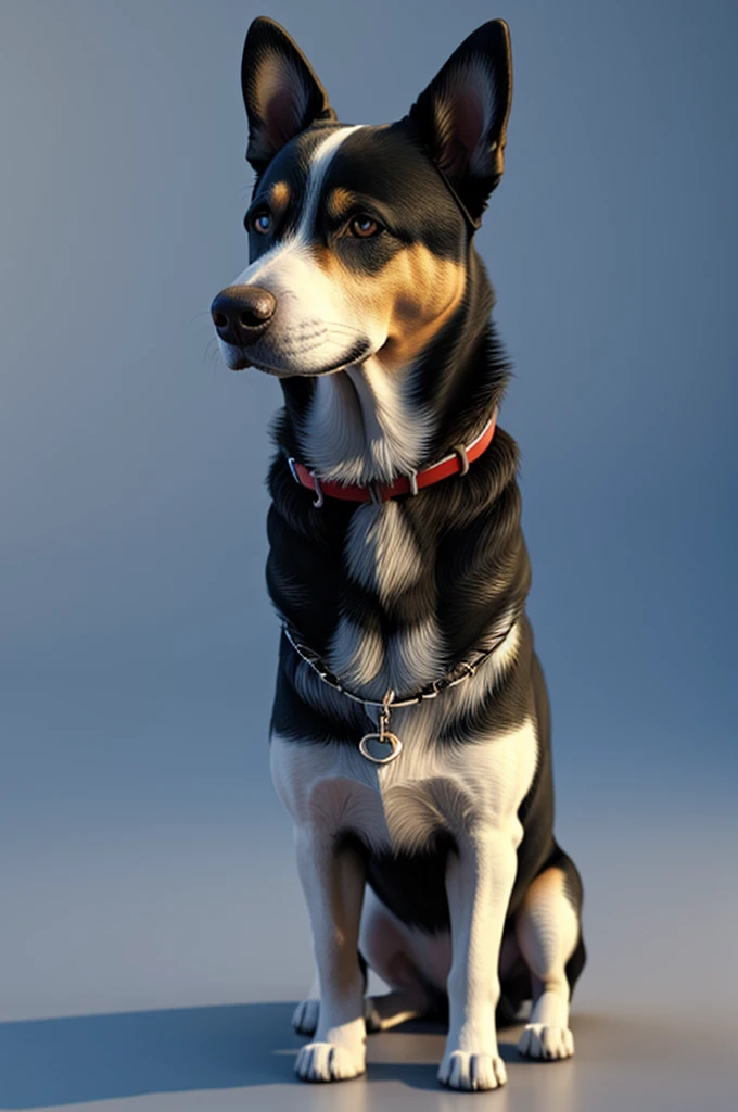 A dog in 3d