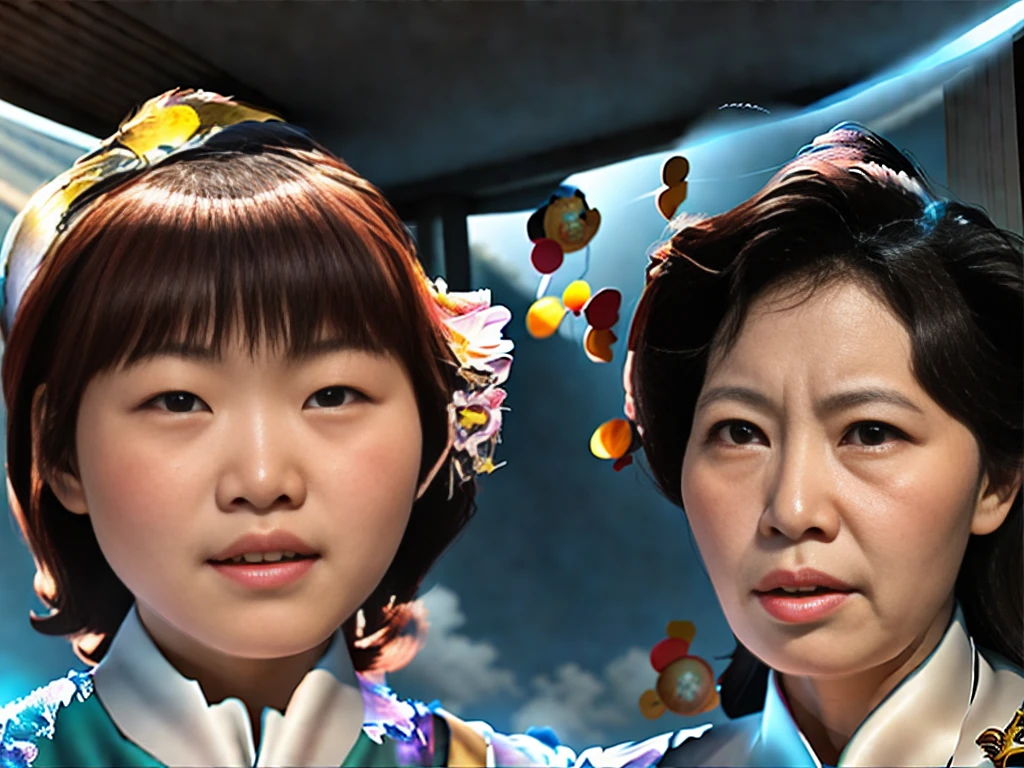 there are two young girls standing next to each other on a porch, hong kong 1 9 5 4, unknown location,
Amphitrite, grandaunt, abbess, pax and goddess. Violin passage in forte. White clouds loom over Planet Crafter. Volumetric lighting, digital art.