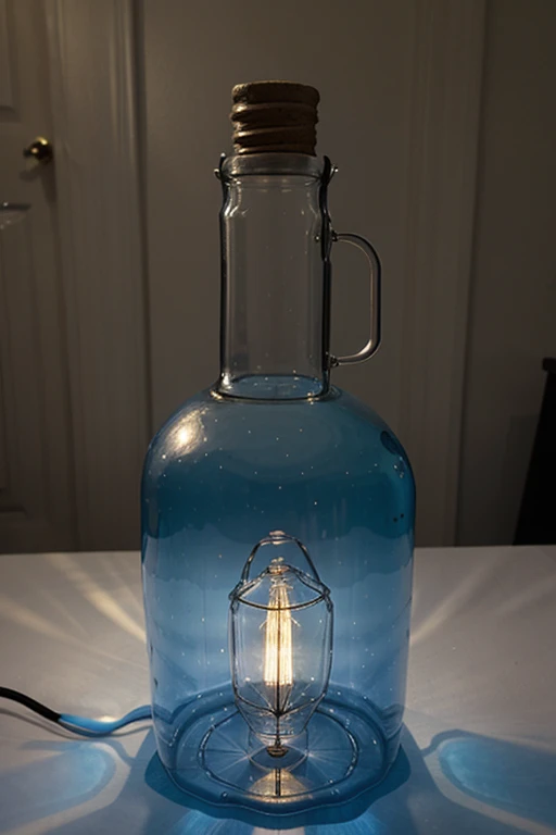 a decorative lamp from a plastic bottle