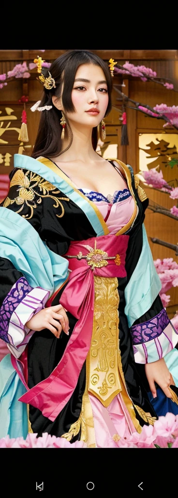 a close up of a woman in a dress with a fan, inspired by Nishikawa Sukenobu, my dress up darling anime, sengoku - era art style, from sengoku period, anime princess, beautiful alluring anime woman, inspired by Fujiwara Takanobu, sengoku era, royal elegant pose, :14 80s anime style, realistic