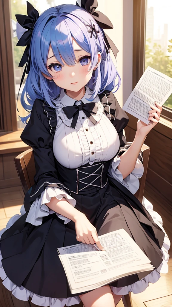 Rem with a love letter in her hands