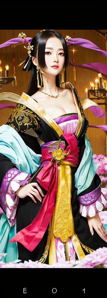 a close up of a woman in a dress with a fan, inspired by Nishikawa Sukenobu, my dress up darling anime, sengoku - era art style, from sengoku period, anime princess, beautiful alluring anime woman, inspired by Fujiwara Takanobu, sengoku era, royal elegant pose, :14 80s anime style, realistic 